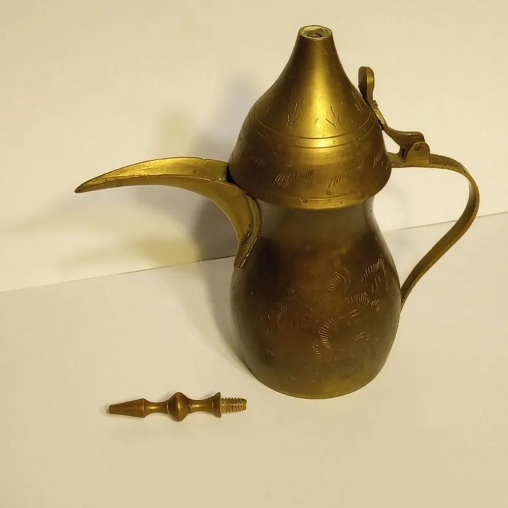 Vintage Brass Dallah Bedouin Coffee Pot